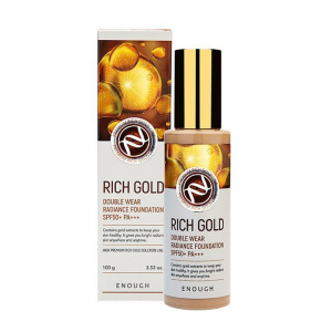 Тональная основа с золотом для сияния кожи Enough Rich Gold Double Wear Radiance Foundation Spf50+ P